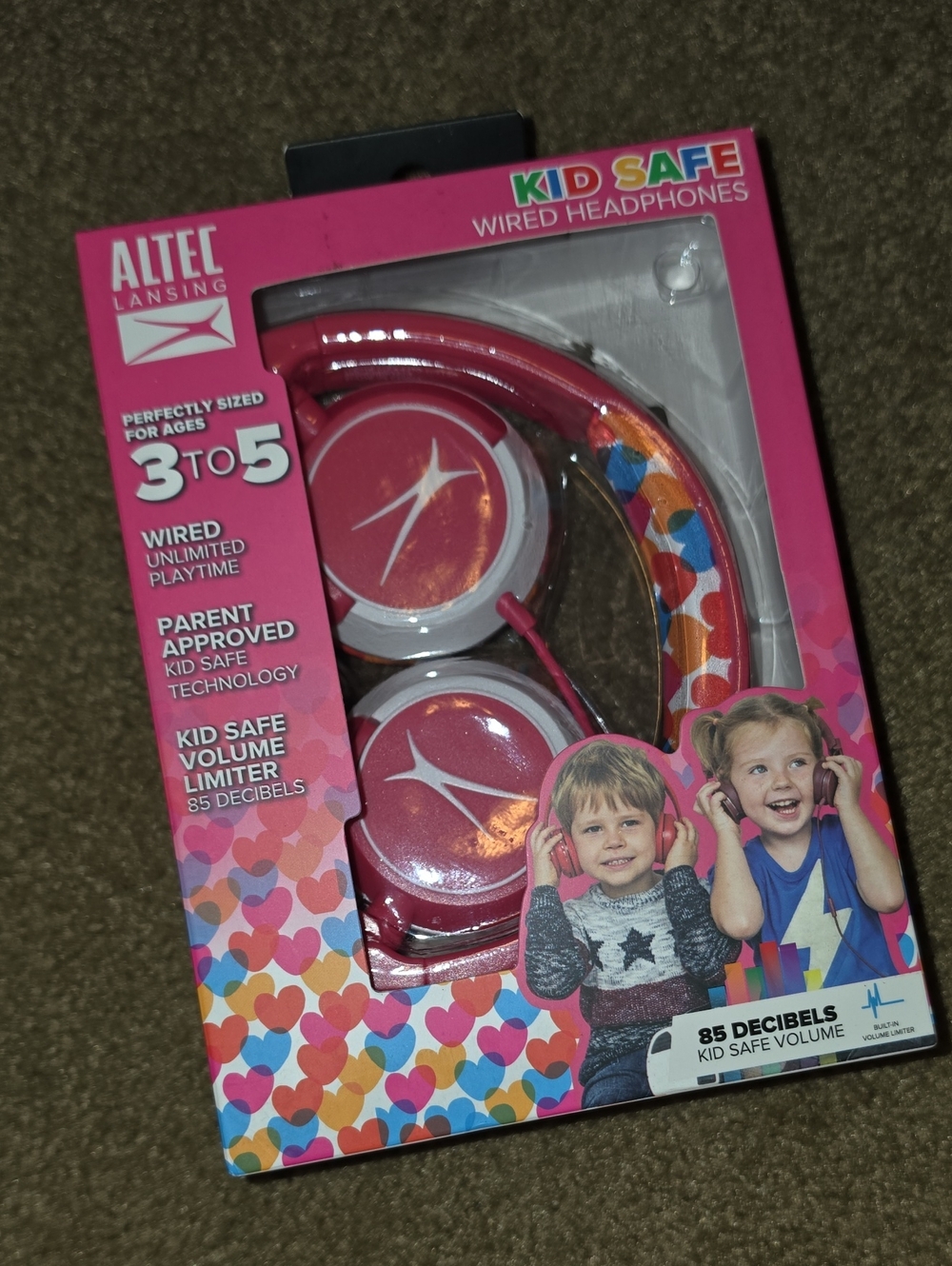 Altec Lansing Kid-Safe On-Ear Headphones - Pink